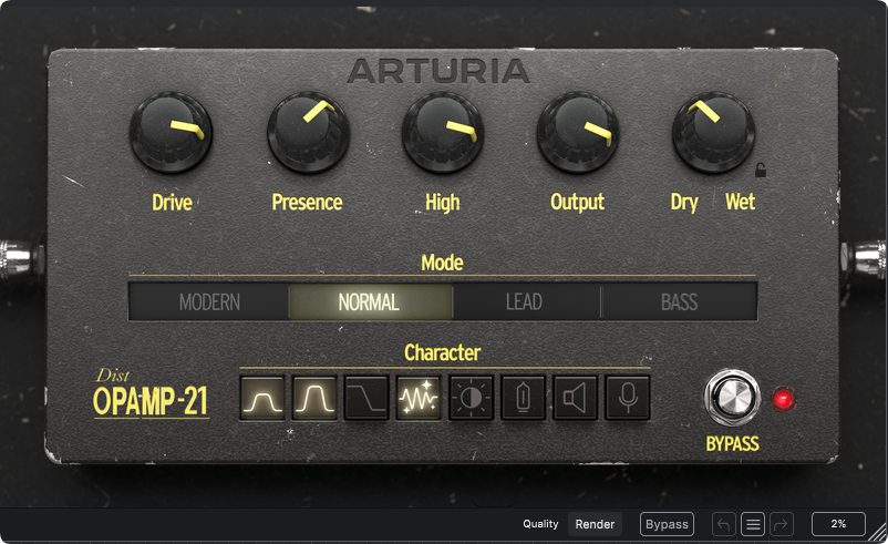 图片[1]-Arturia_Dist OPAMP-21_失真饱和效果器-艾瑞乐精品音频资源网