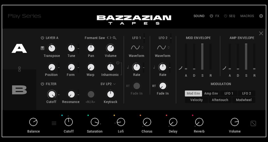图片[1]-Native Instruments Play Series Bazzazian Tapes     KONTAKT7.4.0（或更高版本）-艾瑞乐精品音频资源网
