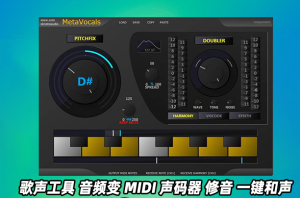 歌声工具音频变 MIDI、声码器、修音、一键和声SKNote MetaVocals-艾瑞乐精品音频资源网